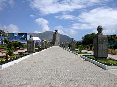 
La Mitad del Mundo (the middle of the world), located 22km north of Quito at 2483m, is a large monument built in 1979 on the equator. This is the place where Charles-Marie de la Condamine made the measurements in 1736 showing this was indeed the equatorial line. His expedition’s measurements gave rise to the metric system and proved that the world is not perfectly round, but that it bulges at the equator. Leading up to the monument are busts of la Condamine’s expedition members.
